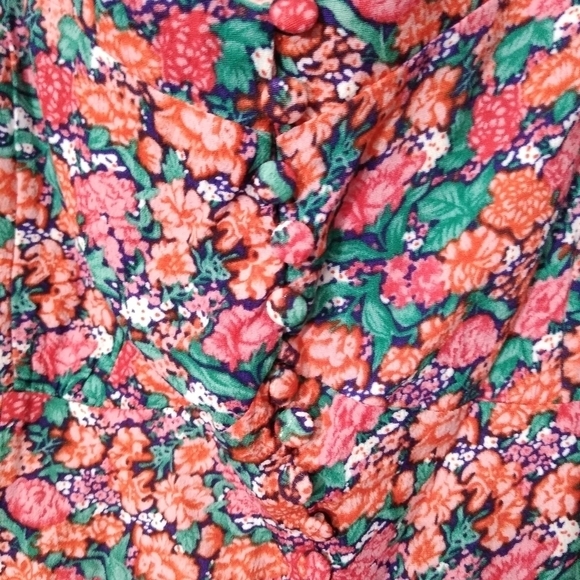 Code Mode blouse elasticized multicolored floral top size women's XL - Picture 5 of 5